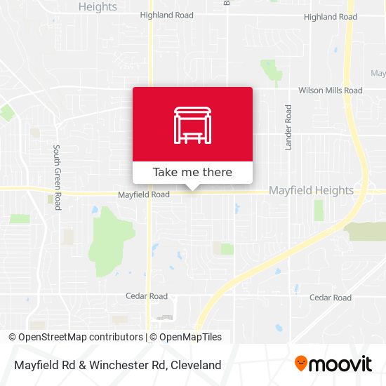 Mayfield Rd & Winchester Rd map