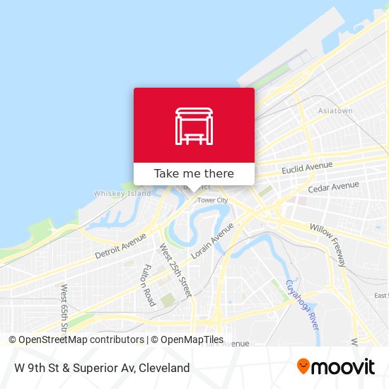W 9th St & Superior Av map