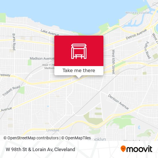 W 98th St & Lorain Av map