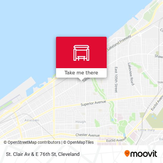 Mapa de St. Clair Av & E 76th St