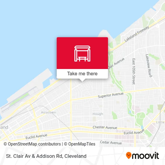 St. Clair Av & Addison Rd map