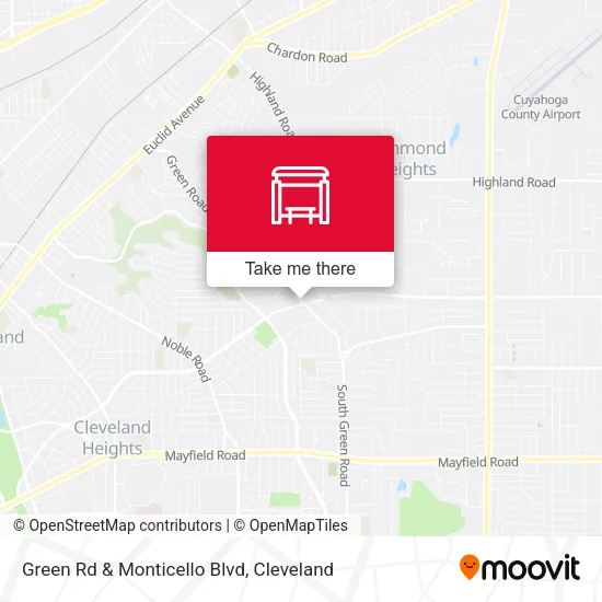 Green Rd & Monticello Blvd map