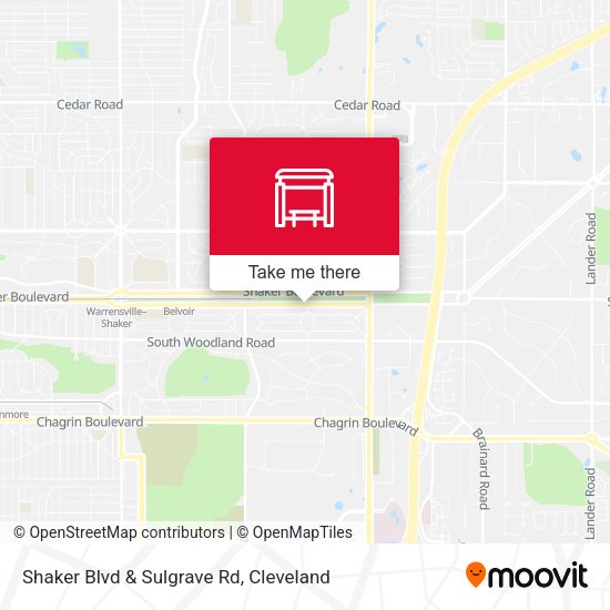Shaker Blvd & Sulgrave Rd map