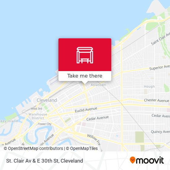 Mapa de St. Clair Av & E 30th St