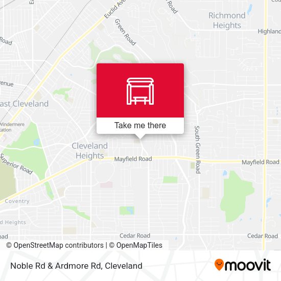 Noble Rd & Ardmore Rd map
