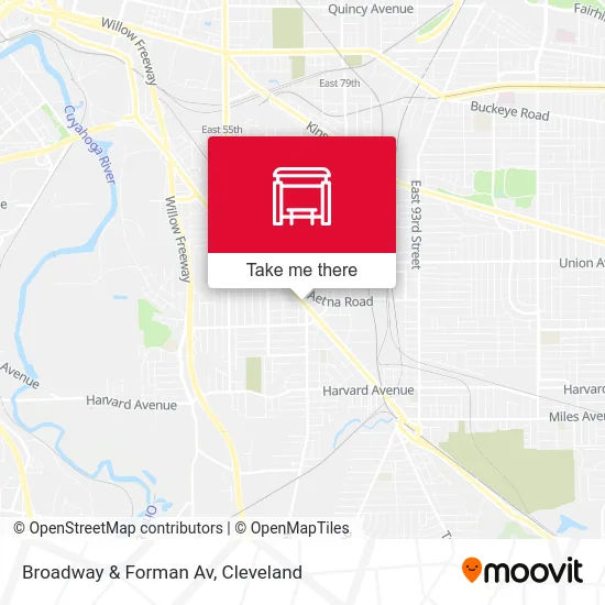 Broadway & Forman Av map