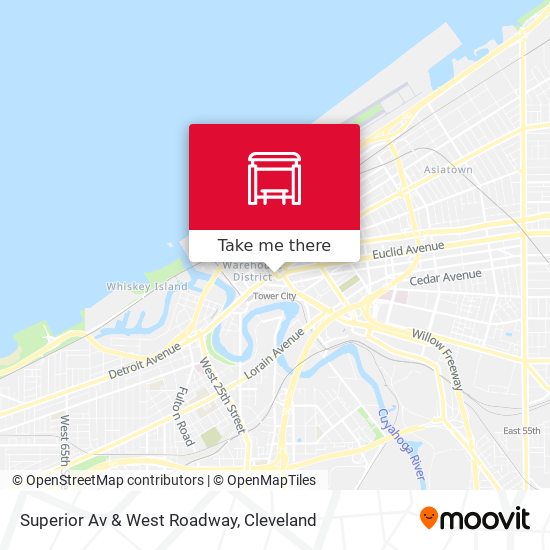 Mapa de Superior Av & West Roadway