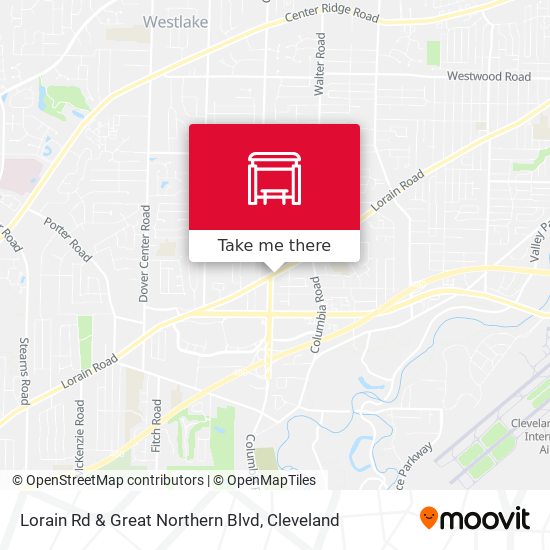 Lorain Rd & Great Northern Blvd map