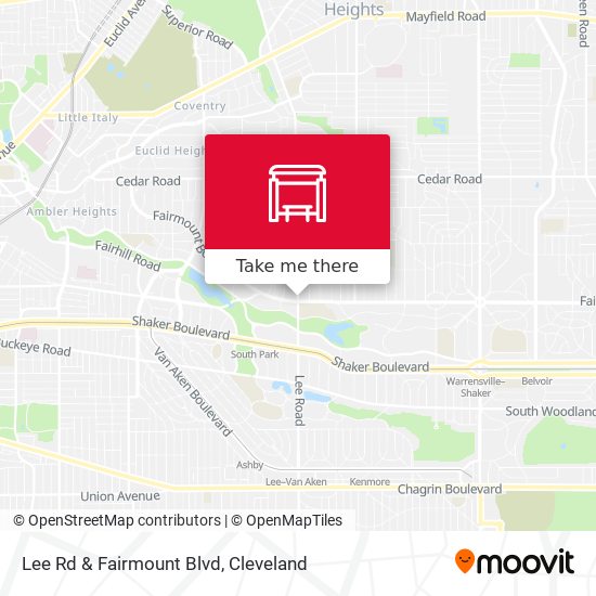 Lee Rd & Fairmount Blvd map