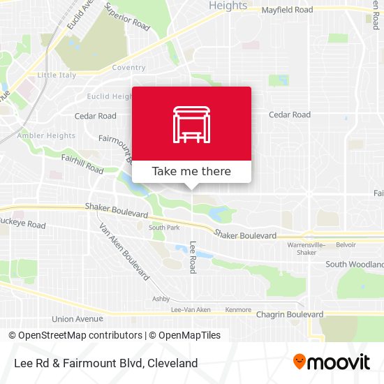 Lee Rd & Fairmount Blvd map