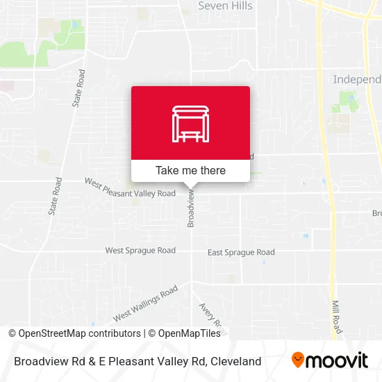 Mapa de Broadview Rd & E Pleasant Valley Rd