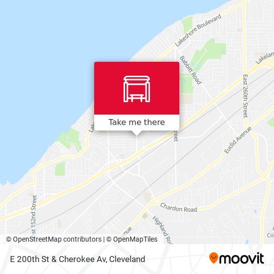 E 200th St & Cherokee Av map