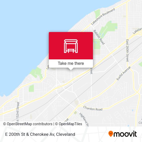 E 200th St & Cherokee Av map