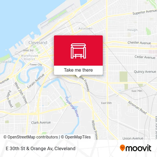 E 30th St & Orange Av map