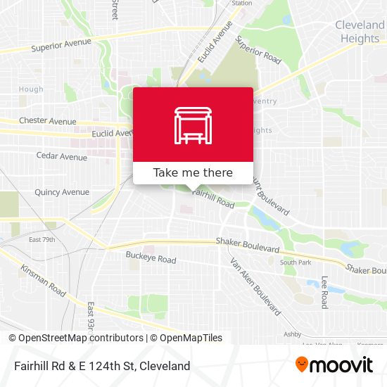 Fairhill Rd & E 124th St map