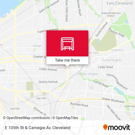 E 105th St & Carnegie Av map