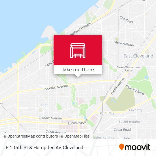 Mapa de E 105th St & Hampden Av