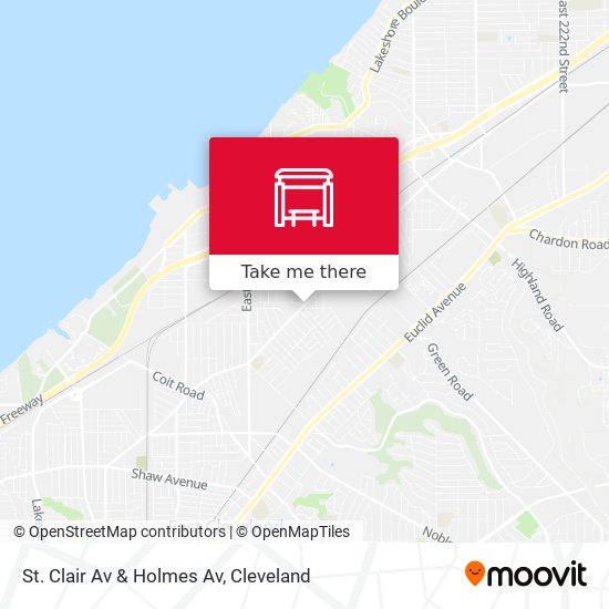 St. Clair Av & Holmes Av map