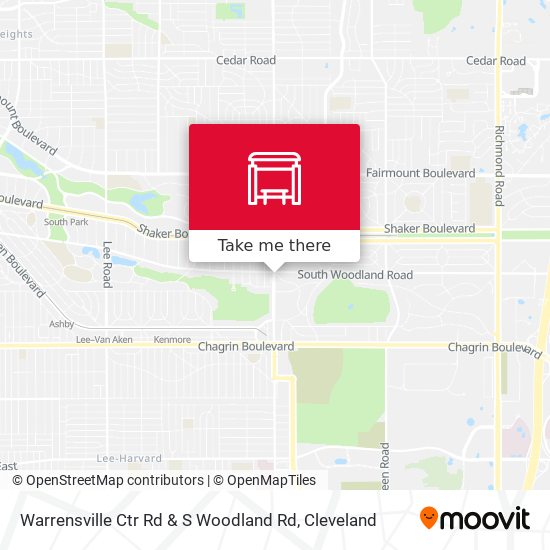 Warrensville Ctr Rd & S Woodland Rd map