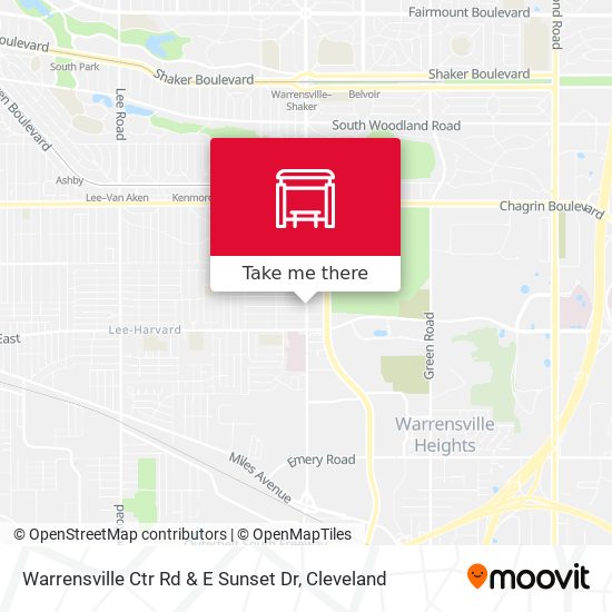 Mapa de Warrensville Ctr Rd & E Sunset Dr