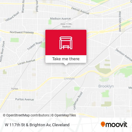 W 117th St & Brighton Av map