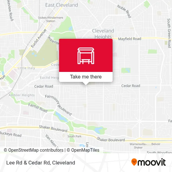 Lee Rd & Cedar Rd map