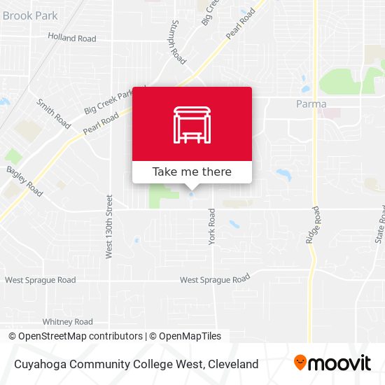Cuyahoga Community College West map