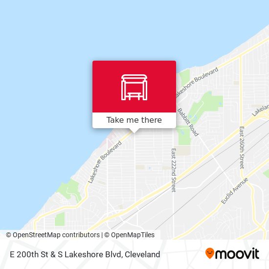 Mapa de E 200th St & S Lakeshore Blvd