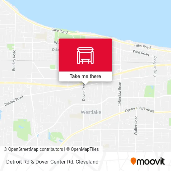 Detroit Rd & Dover Center Rd map