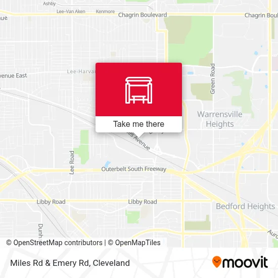 Miles Rd & Emery Rd map