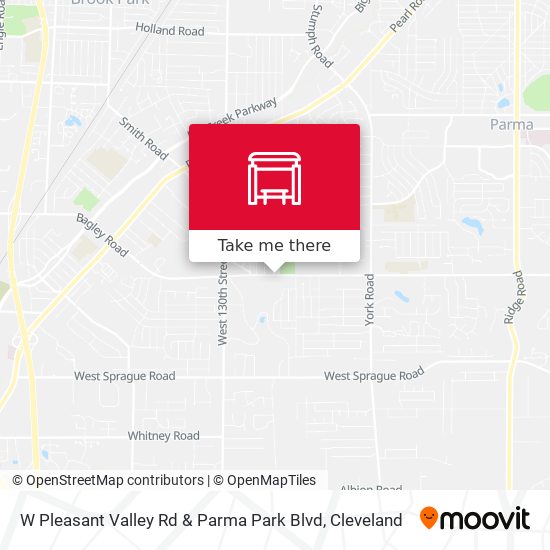 W Pleasant Valley Rd & Parma Park Blvd map