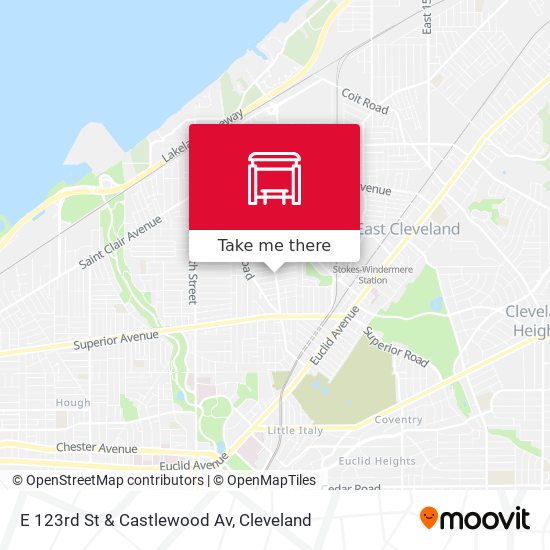 E 123rd St & Castlewood Av map