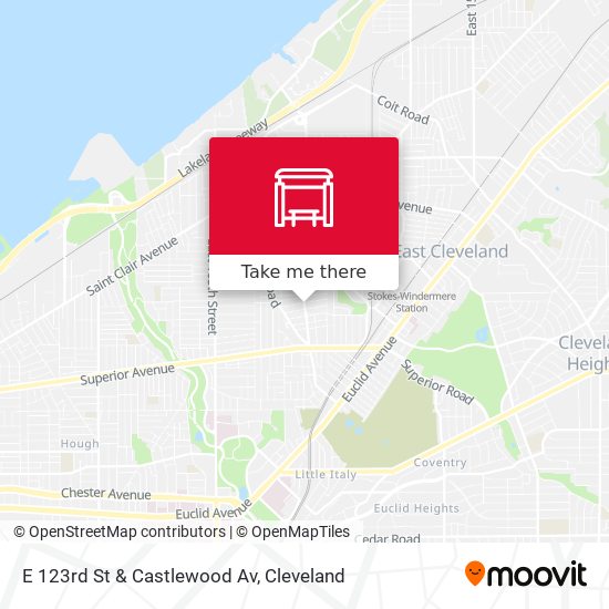 E 123rd St & Castlewood Av map