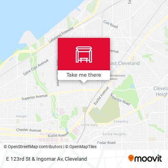 E 123rd St & Ingomar Av map