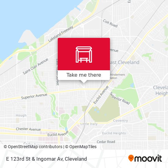 E 123rd St & Ingomar Av map