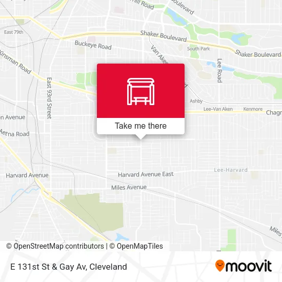 E 131st St & Gay Av map