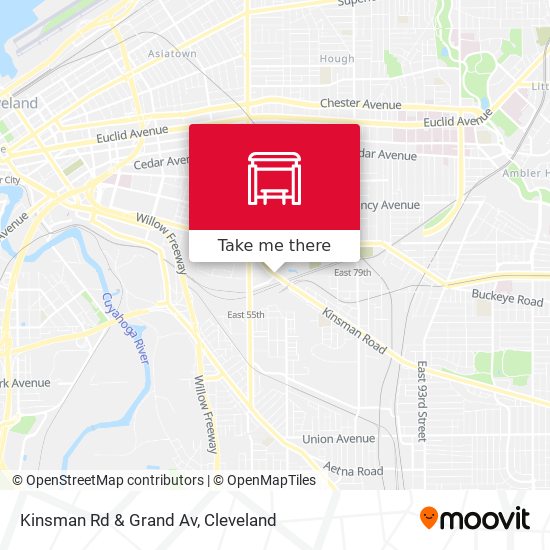 Kinsman Rd & Grand Av map