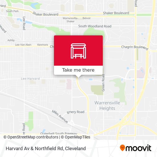 Harvard Av & Northfield Rd map