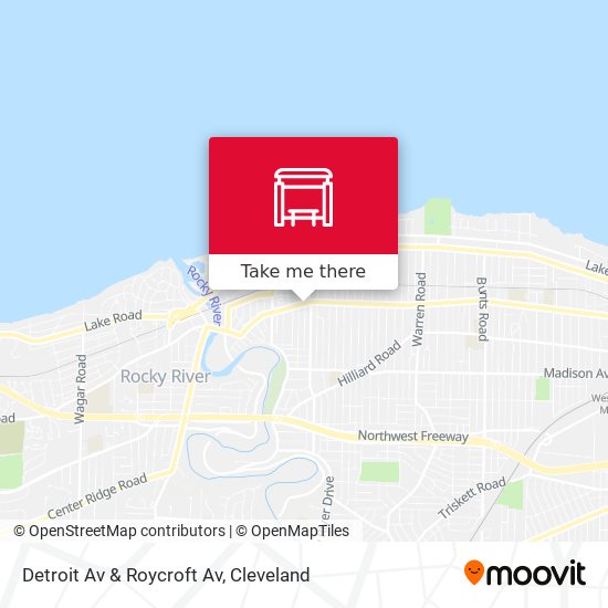 Detroit Av & Roycroft Av map