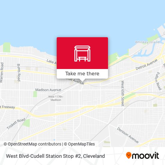 West Blvd-Cudell Station Stop #2 map
