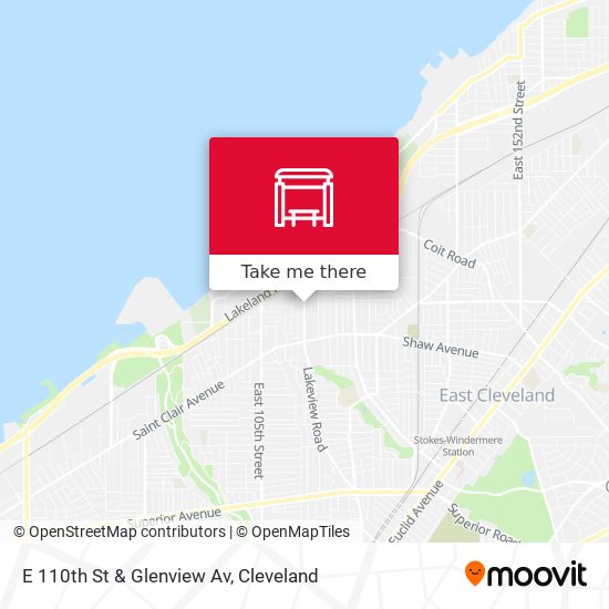 E 110th St & Glenview Av map