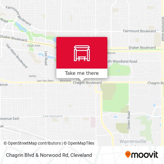Chagrin Blvd & Norwood Rd map