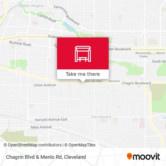 Chagrin Blvd & Menlo Rd map