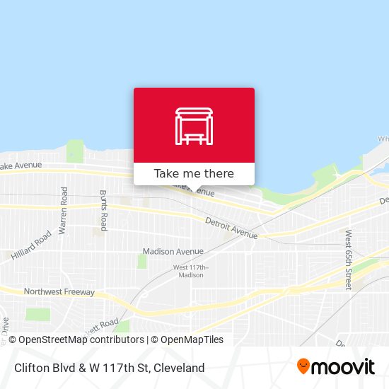 Clifton Blvd & W 117th St map