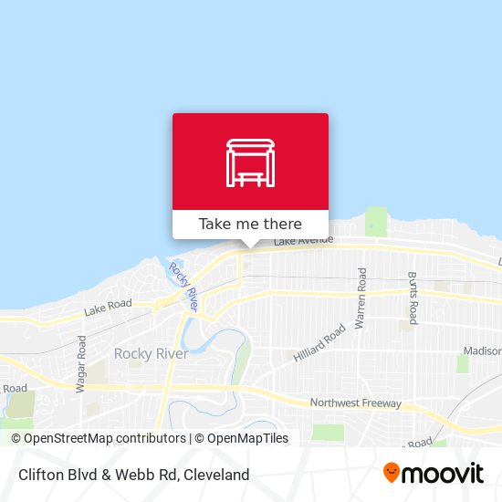 Clifton Blvd & Webb Rd map