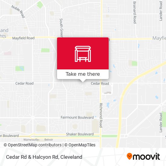 Cedar Rd & Halcyon Rd map