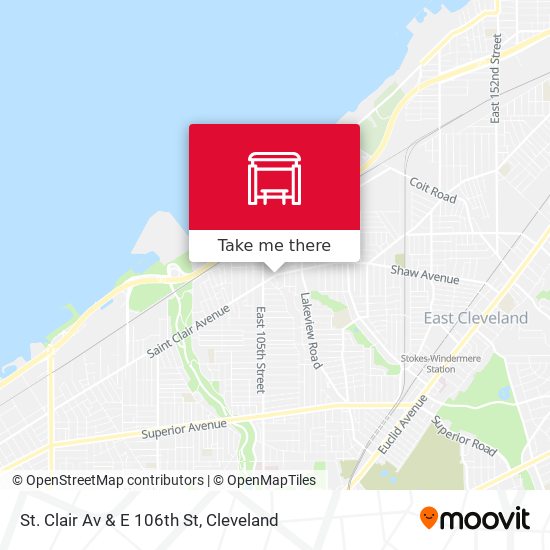 Mapa de St. Clair Av & E 106th St