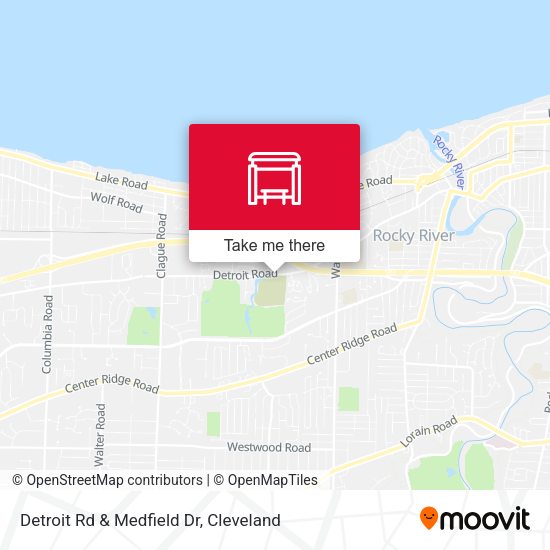 Detroit Rd & Medfield Dr map