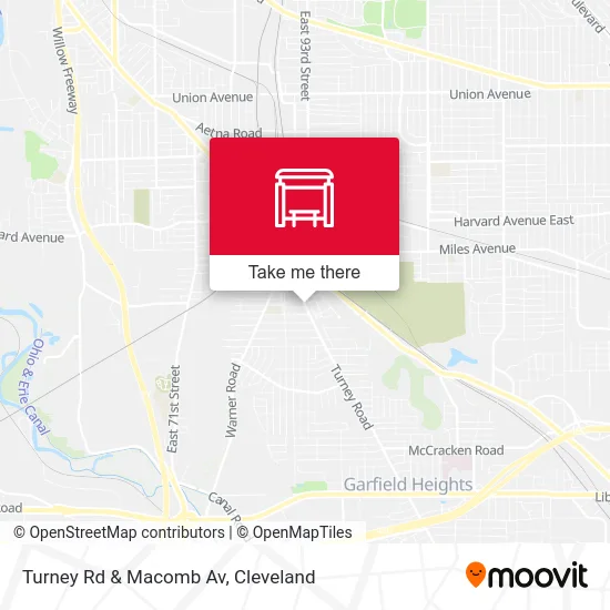 Turney Rd & Macomb Av map