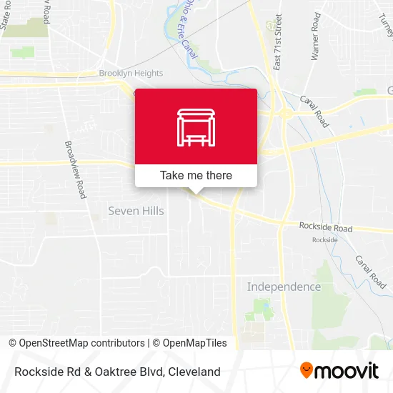 Rockside Rd & Oaktree Blvd map